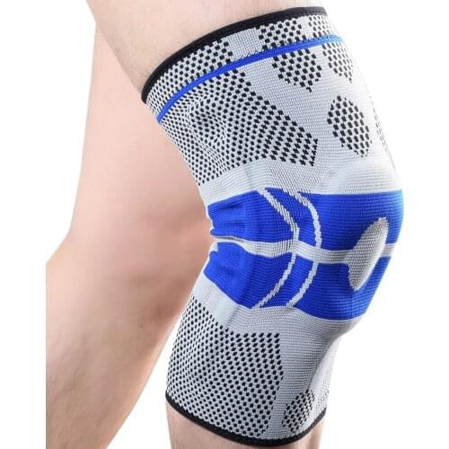 1 PC Gym Knee Pads with Silicone Spring Crossfit Knee Protector Basketball Compression Knee Support Rodilleras Brace