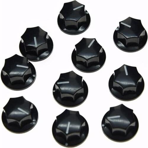 10Pcs Guitar Knobs Amplifier Amp Knob Bass Tone Volume Knobs for Guitarra Brass