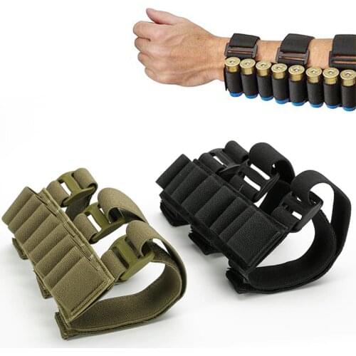 12 Gauge GA Shell Holder Molle 8 Rounds Rifle Cartridge Buttstock Ammo Shell Carrier Shotshell Holder Arm Pouch Hunting Mag Bag