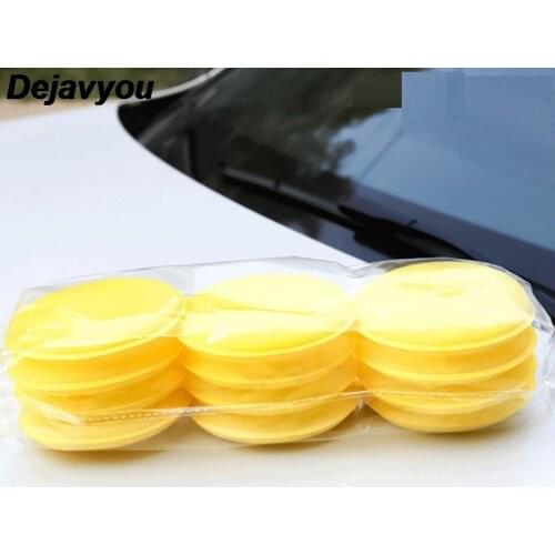 12pcs/set Waxing Polish Wax Foam Sponge Applicator Pad Cleaning Car Beauty Supplies 10cm In Diameter New