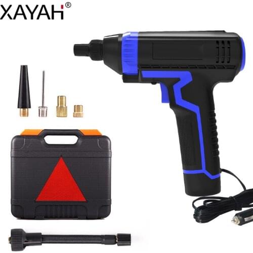 12V LED Smart Rechargeable Air Pump Tire Inflator Cordless Portable Compressor Digital Car Tyre Pump for Car Bicycle Tires Balls