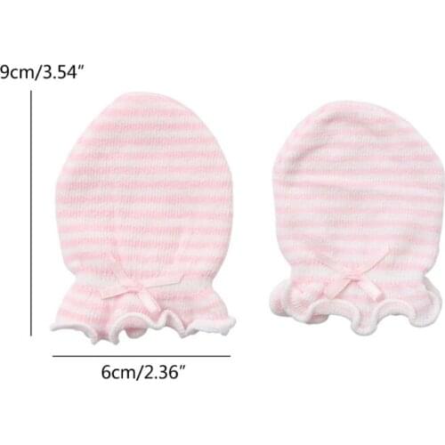 2 Pairs Baby Anti Scratching Gloves Cotton Newborn Infant Protection Face Mitten GXMB