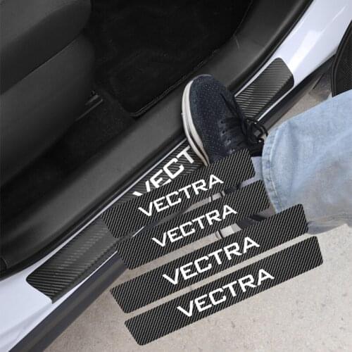 4PCS Car Door Sill Threshold Stickers Protector Decals For Opel Astra Corsa Insignia Mokka OPC Vectra Zafira