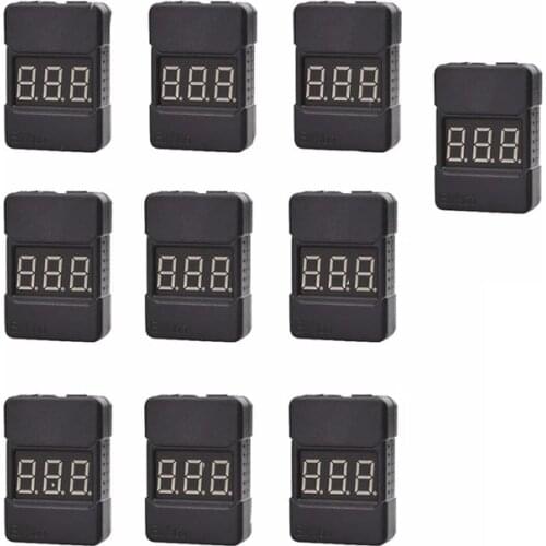 5/10 PCS BX100 1-8S Lipo Battery Voltage Tester/ Low Voltage Buzzer Alarm/ Battery Voltage Checker With Dual Speakers