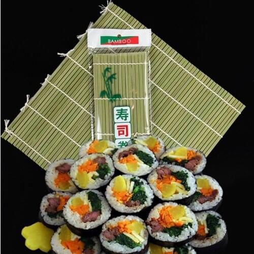 DIY Bamboo Sushi Mat Sushi Curtain Mold Rolling Roller Non-stick Sushi Curtain Hand Maker Kitchen Cooking Gadgets Tools