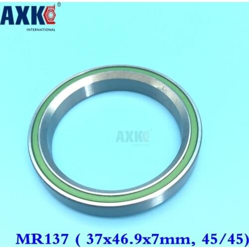 Free Shipping 1PCS ABEC3 1-3/8" 34.925mm bicycle headset bearing MR137 ( 37x46.9x7mm, 45/45) repair bearing