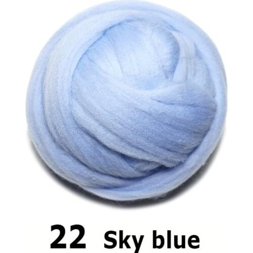 Free shipping handmade Wool Felt for felting 50g Sky blue Perfect in Needle Felt 22