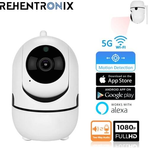 5G WIFI IP Camera Baby Monitor 1080P Indoor CCTV AI Auto Tracking Security Camera Video Surveillance Wireless Home Camera Alexa