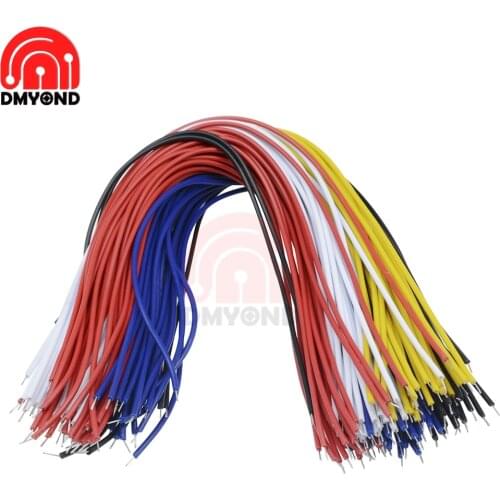 Diy Electronic 100PCS 0.2M 20CM Color Flexible Two Ends Tin-plated Breadboard Jumper Cable Wires