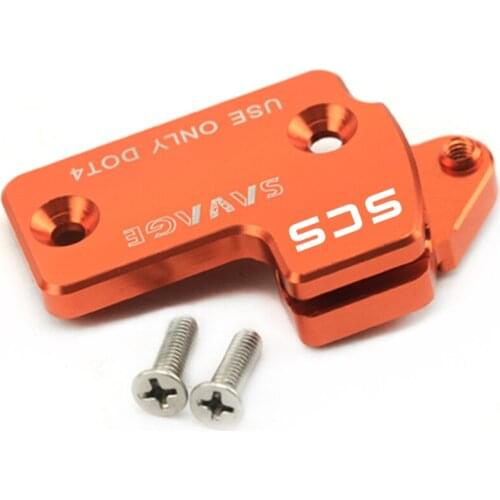 For KTM 540 SCS 540SCS 2004 2005 2006 Orange Front Clutch Fluid Reservoir Cover Motorcycle Accessories With Laser logo