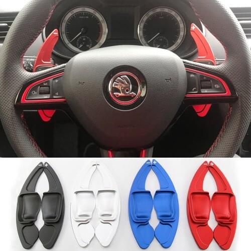 For Skoda Scala Superb Combi iv Scout Octavia Fabia RS VRS MK3 KAMIQ Car Steering Wheel Extend Shifters Gear Paddles DSG Sticker