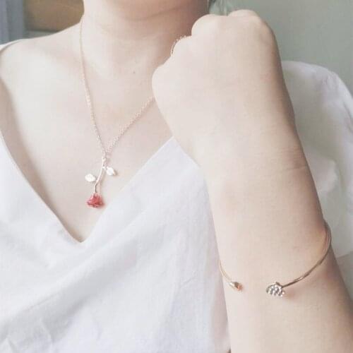 ECHSUN jewellery Zircon heart-shaped double love crystal bracelet open gold-plated bracelets for women wholesale