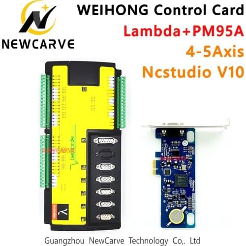WEIHONG CNC Control System Card Milling Machine 4 5 Axis Controller PM95A + Lambda5S Software NcStudio For CNC Router NEWCARVE