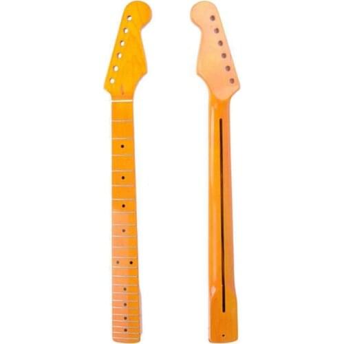 Gloss-22 ST Electric Guitar Neck Handle Maple Fingerboard ST Strat Stratocaste with Back Centerline ST Guitar Neck