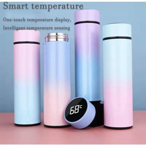 Intelligent Thermos Water Bottle Cup Termal Mug Hot Scope Heated Tea Stainlesssteel Travel Flask Drinking Coffee Vacuum Gradient