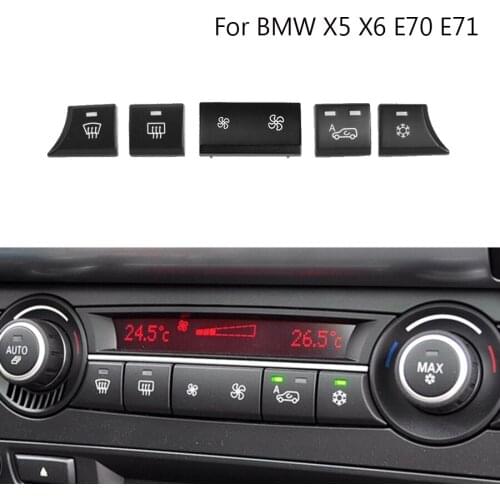 Air Conditioning Button Air Volume Adjustment Switch Refrigeration Button Air Circulation Button Cover For BMW X5 X6 E70 E71