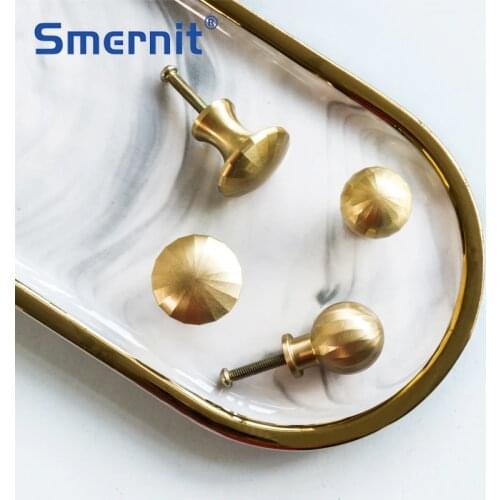Brass Furniture Knobs Modern Simple Gold Drawer Knobs and Handles for Cabinet Kitchen Cupboard Closet Door Pulls Home Decor
