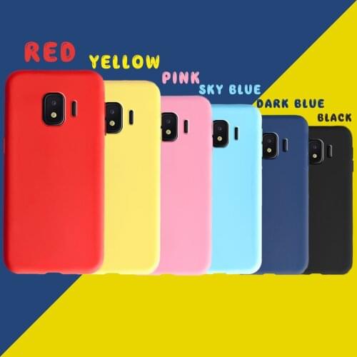 Soft Silicone Case For Samsung Galaxy J2 2018 J2 Core J4 J4Plus J6 J6Plus J8 A6 Plus 2018 Candy Color Slim TPU Cover Phone Case
