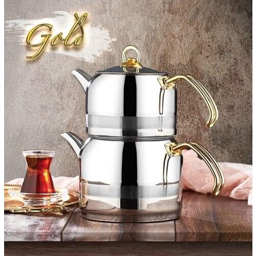 Kahramanlar Enza Gold Midi Boy Teapot Set 1017-G