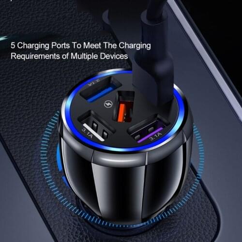 Multiple Car Charging Adapter Fine Workmanship USB Charge Station Suitable for Mobile Phone Electronics