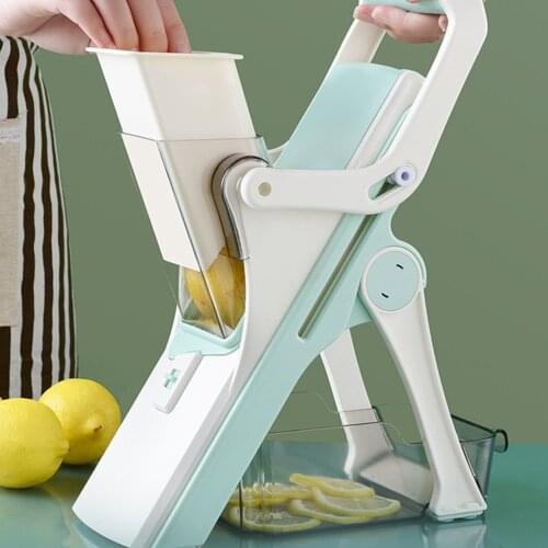 Vegetable Chopper Spiralizer Vegetable Meat Slicer Onion Chopper With Container And 5 Blades Food Chopper Slicer Dicer Cutter