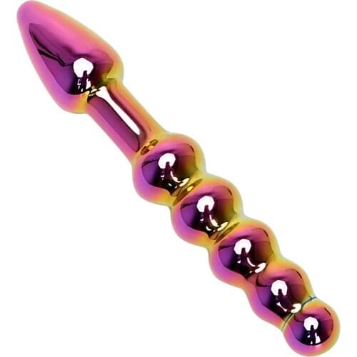 Gourd String Glass Anal Plug Sex Toys Glass Penis Back Court Anal Plug Female Masturbation Stick Pulling And Inserting Apparatus