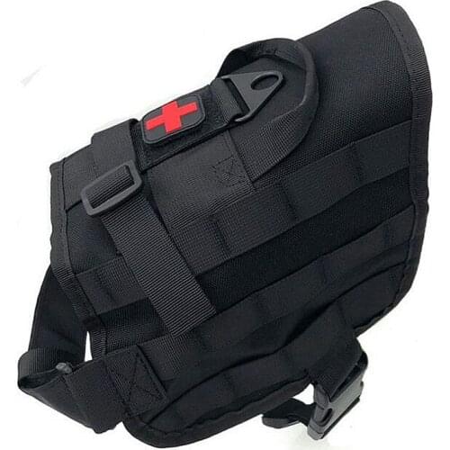 2019 Tactical Molle Dog Vest Outdoor Patrol Military Pet Dog Clothes Harness 1000D Nylon Water-Resistant Air Mesh Service Dog