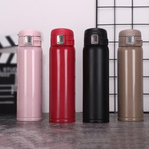 301ML-400ML Creative Stainless Steel Thermos Cup, Business Travel Home Office Drink Tea Bottle Mug Vacuum Flask, Easy To Carry