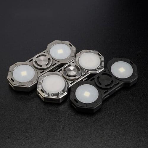 Titanium Alloy LED Luminous Fingertip Spinner EDC Adult Decompression Rotating Toy Anti-stress Hand, Gadgets When You Are Bored