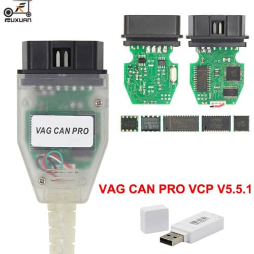 VAG CAN PRO V5.5.1 with FTDI FT245RL Chip VCP6 OBD OBD2 Diagnostic Interface vag can pro USB Cable Support Can Bus UDS K Line