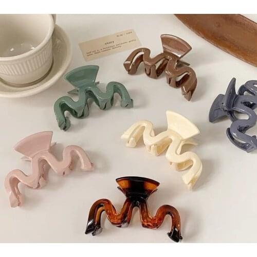 Hot Sale Solid Color Claw Clip Large Barrette Crab Hair Claws Bath Clip Ponytail Clip For Women Girls Hair Accessories Gift