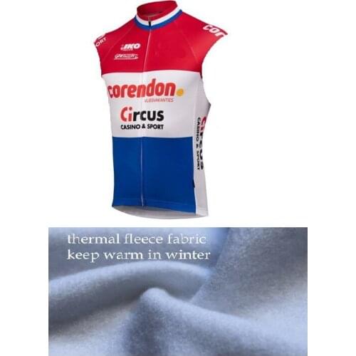 WINTER FLEECE THERMAL 2019 CORENDON CIRCUS TEAM Sleeveless Cycling Vest Mtb Clothing Bicycle Maillot Ciclismo Bike Clothes