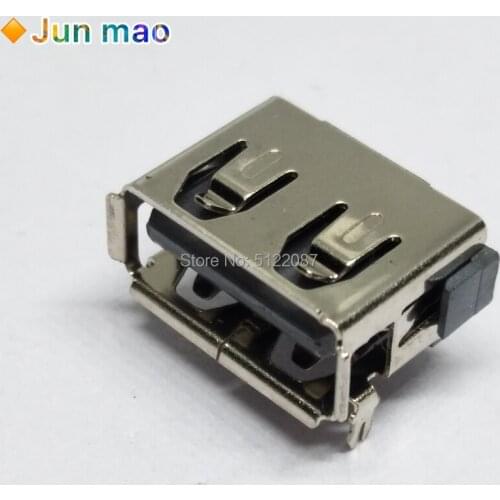 10pcs Laptop 2.0 USB Connector Jack Sockect Commonly Used 90 degree AF Type 4 DIP Foot USB JACK female length=10MM Harpoon Feet