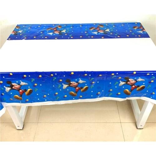 108cm*180cm Mickey Mouse Tablecloths Favor Kids Birthday Party Decoration Supplies Mickey Table Cloth Table Cover Baby Shower