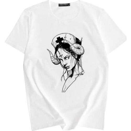 2021 Newest Fashion Streetswear Retro Hipster Shirt Womens T-shirt Harajuku Cool Girl T-shirt Punk Graphic 90s Top Harajuku T-s