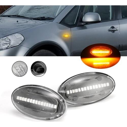 2X LED Dynamic Side Marker Light Indicator For Suzuki Swift Alto SX4 Jimmy Vitara Turn Signal Light Blinker 2Pcs Car Lights 2021