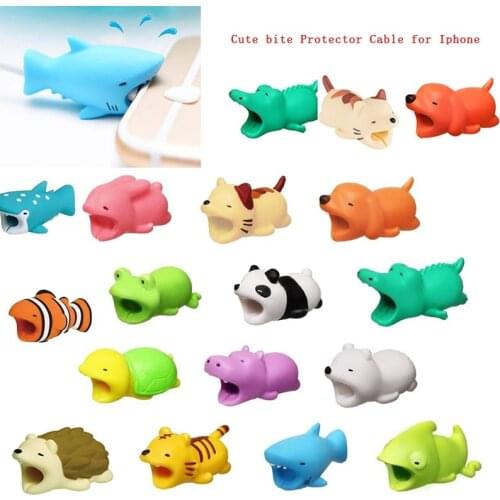 Cable Management Cable bite Protector Winder Cable Animal Shaped Tiger Cable Dog Shape Earphone Accessories & Parts