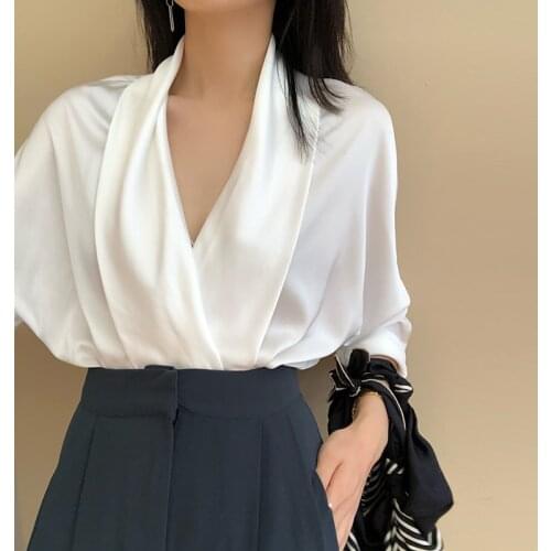 Шелковые блузки Cuwhf China At AliExpress