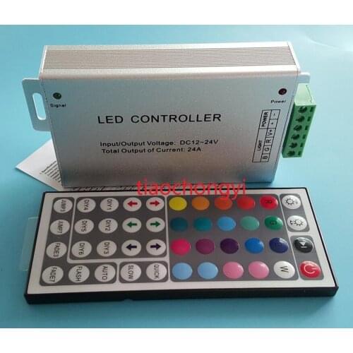 DC 12V 24A 288W 44key IR Remote Controller Control RGB 3528 5050 SMD LED Strip
