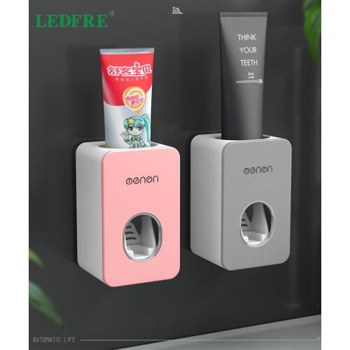 LEDFRE Automatic Toothpaste Dispenser Wall Mounted Stand Home Dust-Proof Toothpaste Lazy Dispenser Bathroom Accessories LF71011