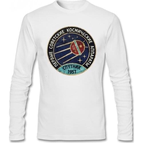 Group Team Soviet Retro Mens tshirts Russia CCCP Yuri Gagarin t-shirt Sputnik V01 Space Exploration Program t shirts topshirts