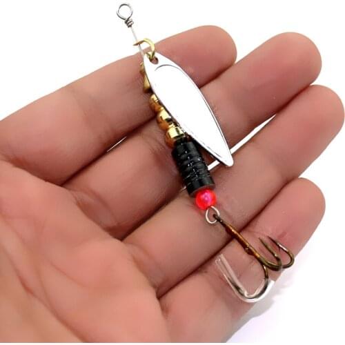 HENGJIA 8.5cm 11g Spinner Fishing Lures Wobblers CrankBaits Jig Shone Metal Sequin Trout Spoon for Carp Pike Fishing Pesca