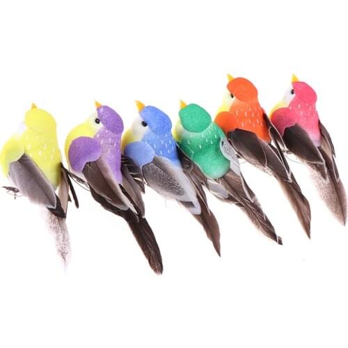 Artificial Bird Flower Supplies For Wedding Christmas Tree Decoration DIY Scrapbooking Wreath Fake Flowers