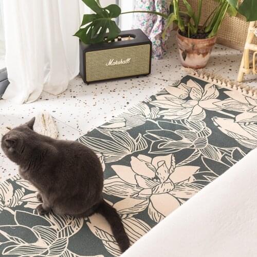 Bohemian carpet hand-woven cotton and linen home living room bedside carpet rugs for bedroom floor mats home decoration 60x180cm