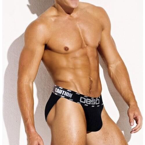 New 0850 Brand Men Underwear Briefs Cotton High Fork Gay Panties Mens Bikini Underpants Breathable Low Waist Double Layer BS3105