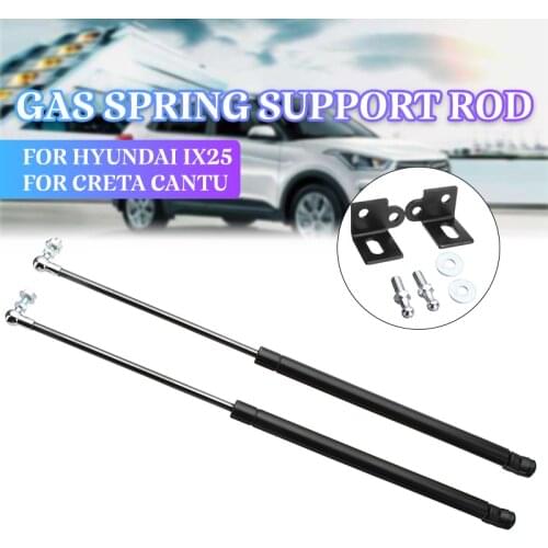 Car Front Bonnet Hood Black Modify Gas Struts Lift Support Shock Damper Bars For Hyundai ix25 for Creta Cantu Absorber