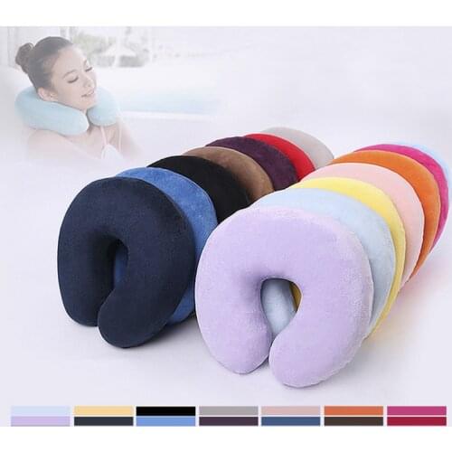 Travel Pillow 100% Pure Memory Foam Neck Pillow, Comfortable & Breathable Cover, Machine Washable, Airplane Travel Kit