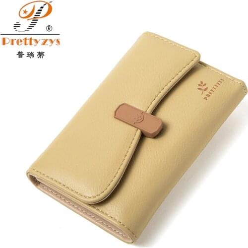 Prettyzys 2021 Fashion Women Purse Medium Coin Purse Ladies Multifuncation Flower Orchid Wallet Girl Card Purse Gift