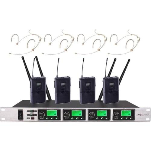 Bolymic Professional UHF Wireless microphone PLL 4 Channels draadloze microfono Condenser Microphone wireless stage microphones