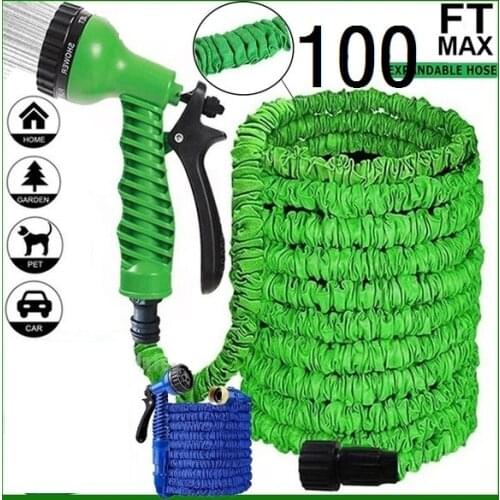 Expandable Garden Hose Kit 25FT/50FT/75FT/100FT 7 Function Spray Nozzle Sprayer High Pressure Flexible Watering Pipe Dropship